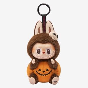 Pop Mart The Monsters Halloween Pumpkin Labubu Plush Pendant Keychain
